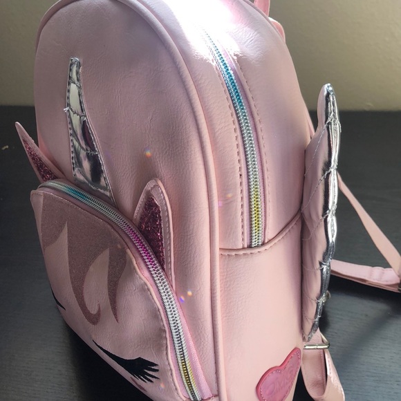 Pink unicorn mini backpack